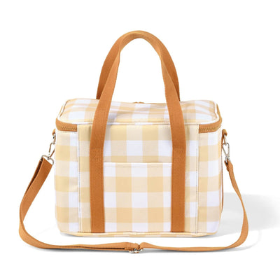 OiOi Maxi Insulated Lunch Bag - Beige Gingham Mealtime OiOi 