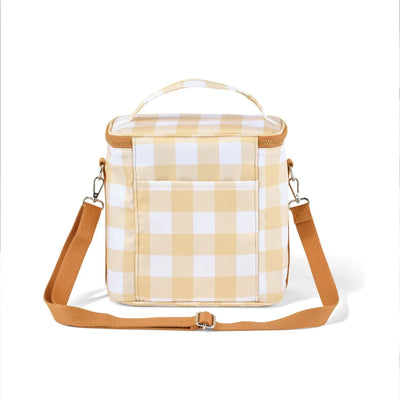 OiOi Midi Insulated Lunch Bag - Beige Gingham Mealtime OiOi 