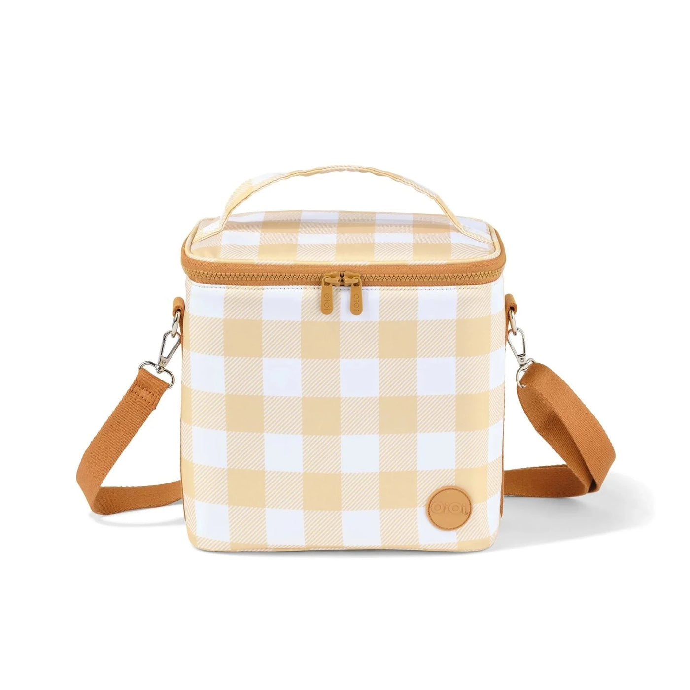 OiOi Midi Insulated Lunch Bag - Beige Gingham Mealtime OiOi 