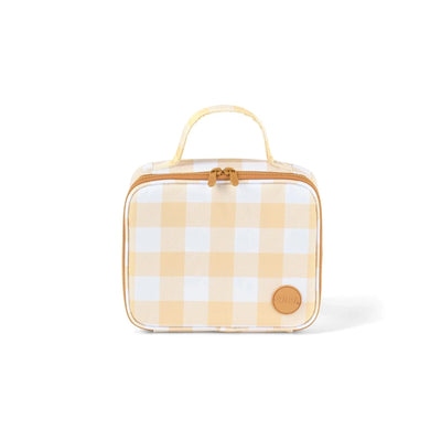 OiOi Mini Insulated Lunch Bag - Beige Gingham Mealtime OiOi 