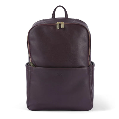 OiOi Multitasker Nappy Backpack - Mulberry Faux Leather Backpacks OiOi 