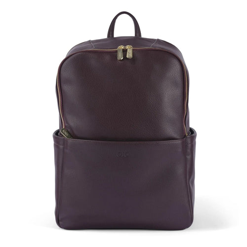OiOi Multitasker Nappy Backpack - Mulberry Faux Leather