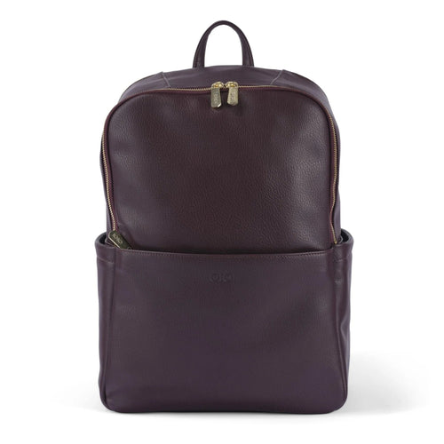 OiOi - Multitasker Nappy Backpack - Mulberry Faux Leather