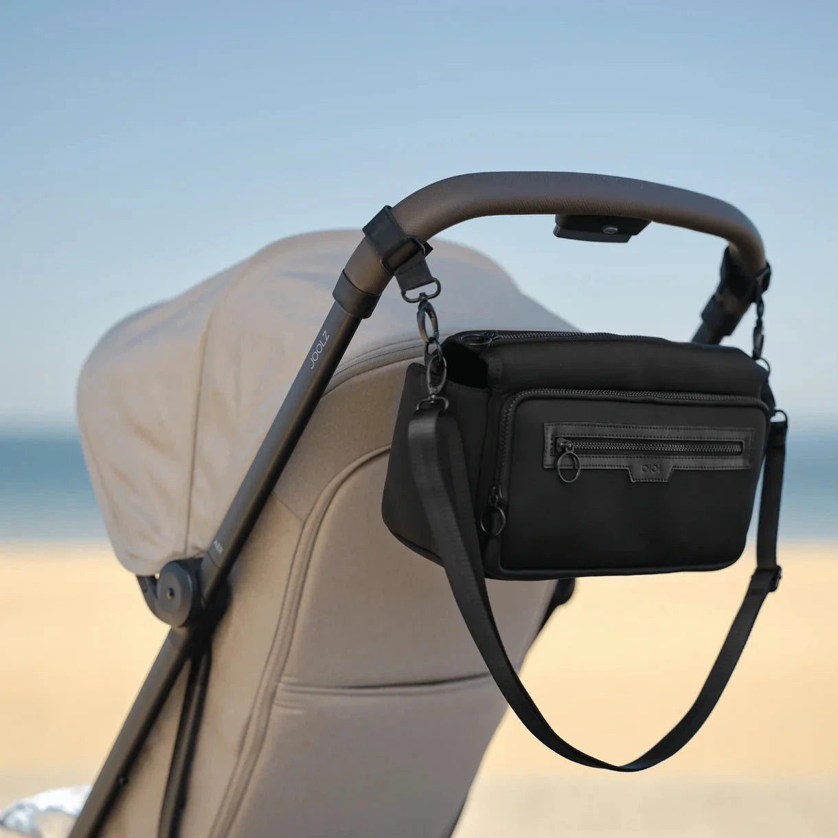 OiOi - Multitasker Pram Caddy | Black Neoprene Nappy Bags OiOi 