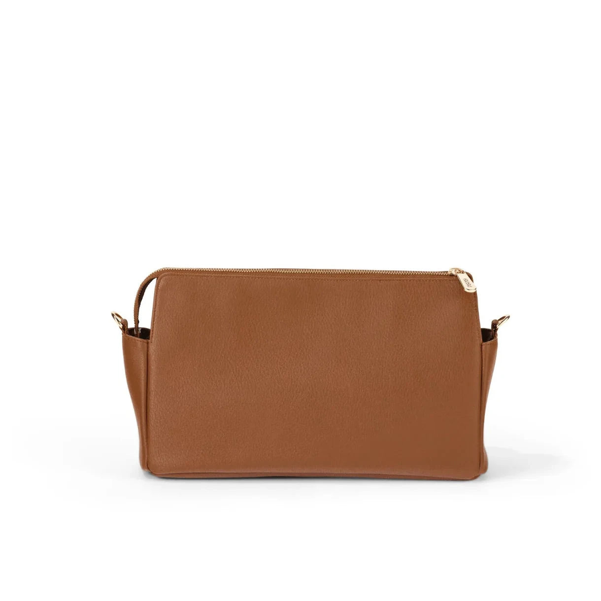 OiOi - Multitasker Pram Caddy | Chestnut Brown Vegan Leather Nappy Bags OiOi 