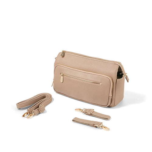 OiOi - Multitasker Pram Caddy | Oat Vegan Leather 2.0