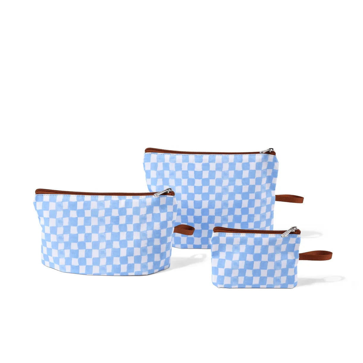 OiOi - Packing Pouch Trio | Blue Check Nappy Bags OiOi 