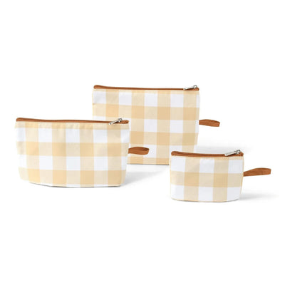OiOi - Packing Pouch Trio | Gingham Beige Nappy Bags OiOi 