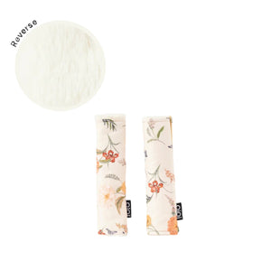 OiOi - Reversible Pram Harness Cover Set | Wildflower/Faux Fur