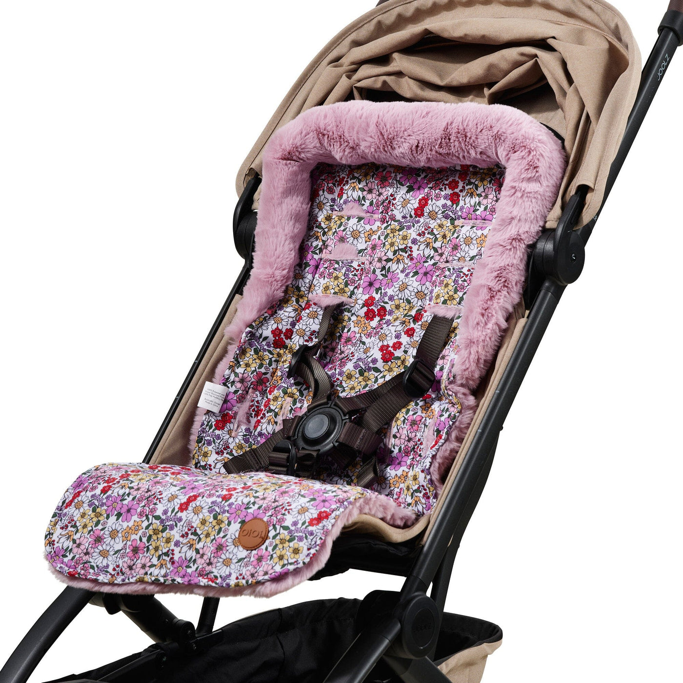OiOi - Reversible Pram Liner | Daisy/Faux Fur Pram Accessories OiOi 