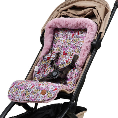 OiOi - Reversible Pram Liner | Daisy/Faux Fur Pram Accessories OiOi 