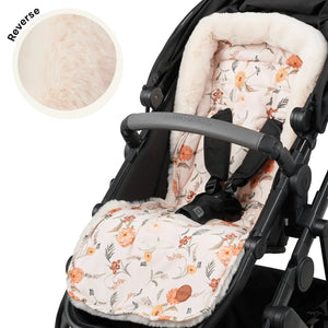 OiOi - Reversible Pram Liner | Wildflower/Faux Fur