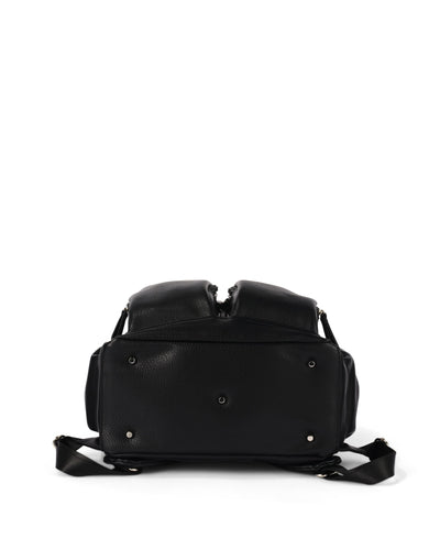 OiOi - Signature Nappy Backpack - Black Dimple Vegan Leather Backpacks OiOi 