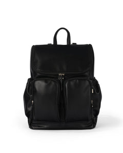 OiOi - Signature Nappy Backpack - Black Dimple Vegan Leather