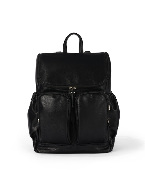 OiOi - Signature Nappy Backpack - Black Dimple Vegan Leather