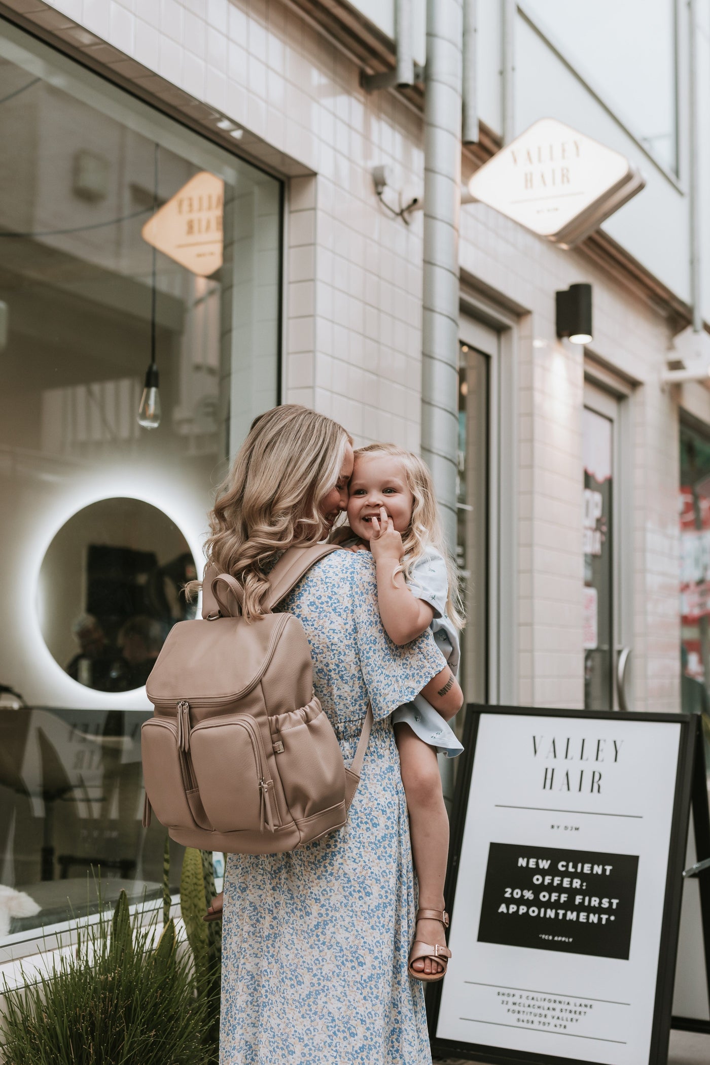 OiOi - Signature Nappy Backpack | Oat Vegan Leather Backpacks OiOi 