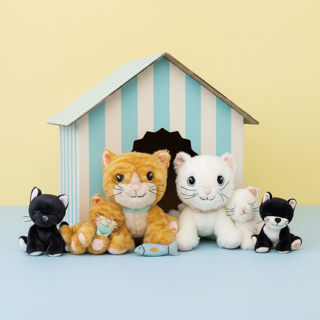 Olli Ella - Binky Kitten | Kit Black & White Soft Toy Olli Ella 