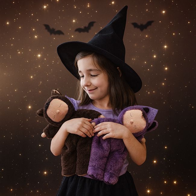 Olli Ella Cozy Dinkum - Bat Pip Purple Soft Toy Olli Ella 