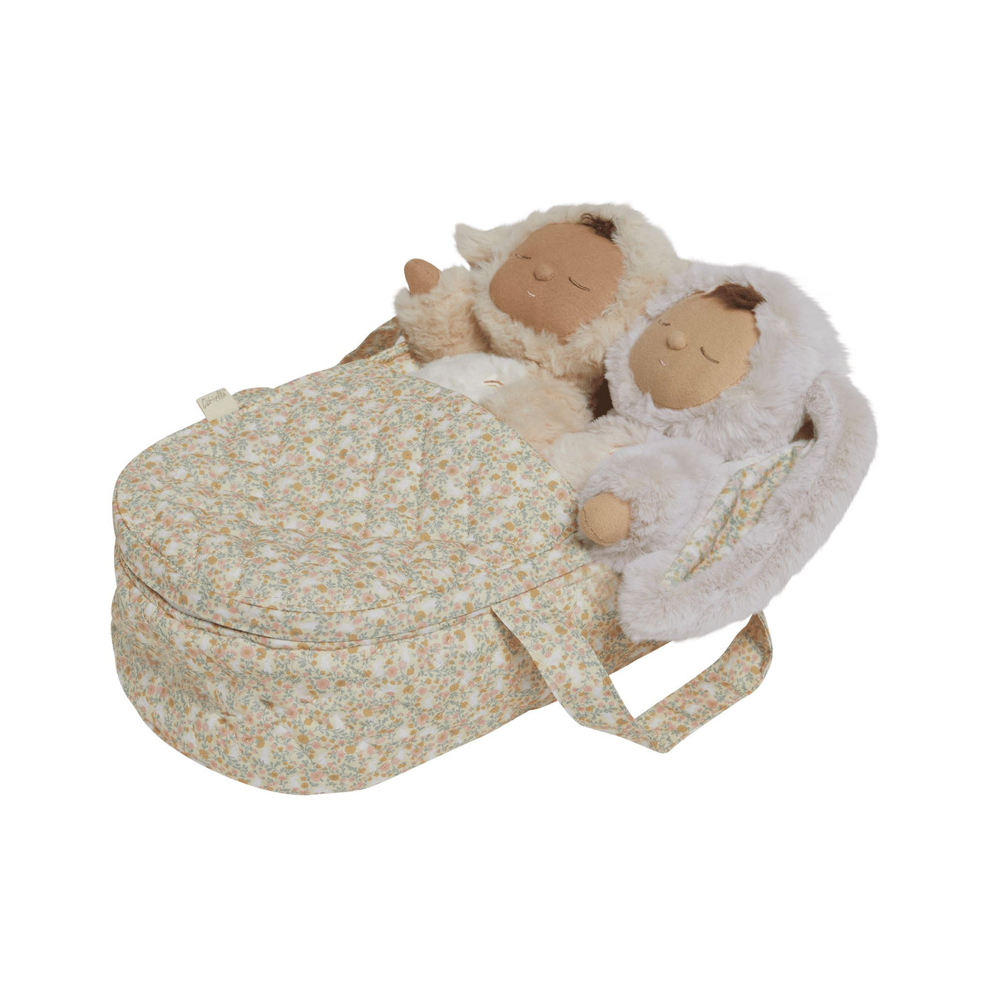 Olli Ella Dinkum Dolls - Quilted Carry Cot | Garden Floral Doll Accessories Olli Ella 