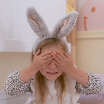 Olli Ella Fluffle Bunny Ear Headband - Smoke Headband Olli Ella 