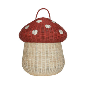 Olli Ella Mushroom Storage Basket - Red