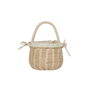 Olli Ella Rattan - Berry Basket with Lining | Pansy