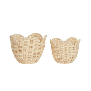 Olli Ella Rattan - Lily Basket Set | Buttercream