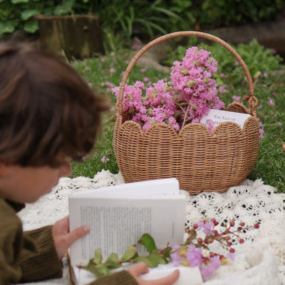 Olli Ella Ratten - Petal Basket | Natural - PREORDER Basket Olli Ella 