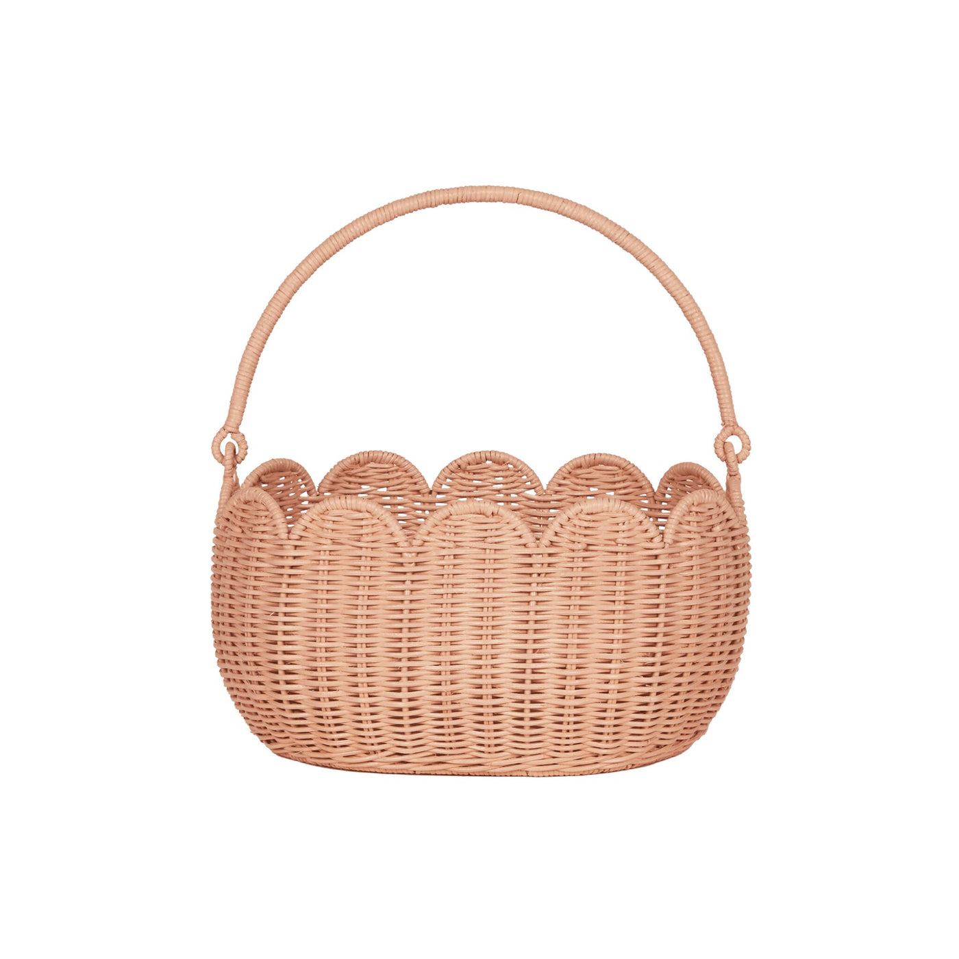 Olli Ella Ratten - Petal Basket | Seashell Pink - PREORDER Basket Olli Ella 