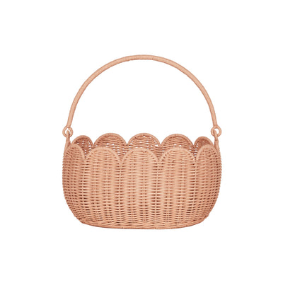 Olli Ella Ratten - Petal Basket | Seashell Pink - PREORDER Basket Olli Ella 