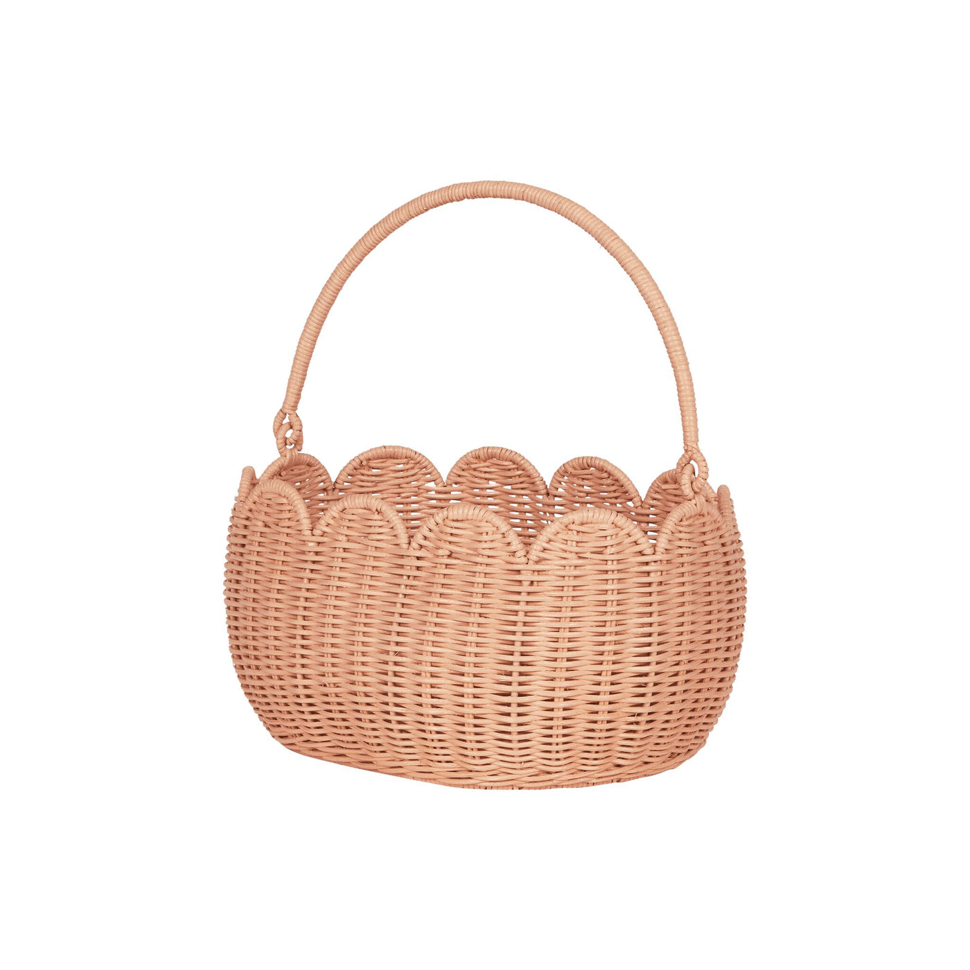 Olli Ella Ratten - Petal Basket | Seashell Pink - PREORDER Basket Olli Ella 