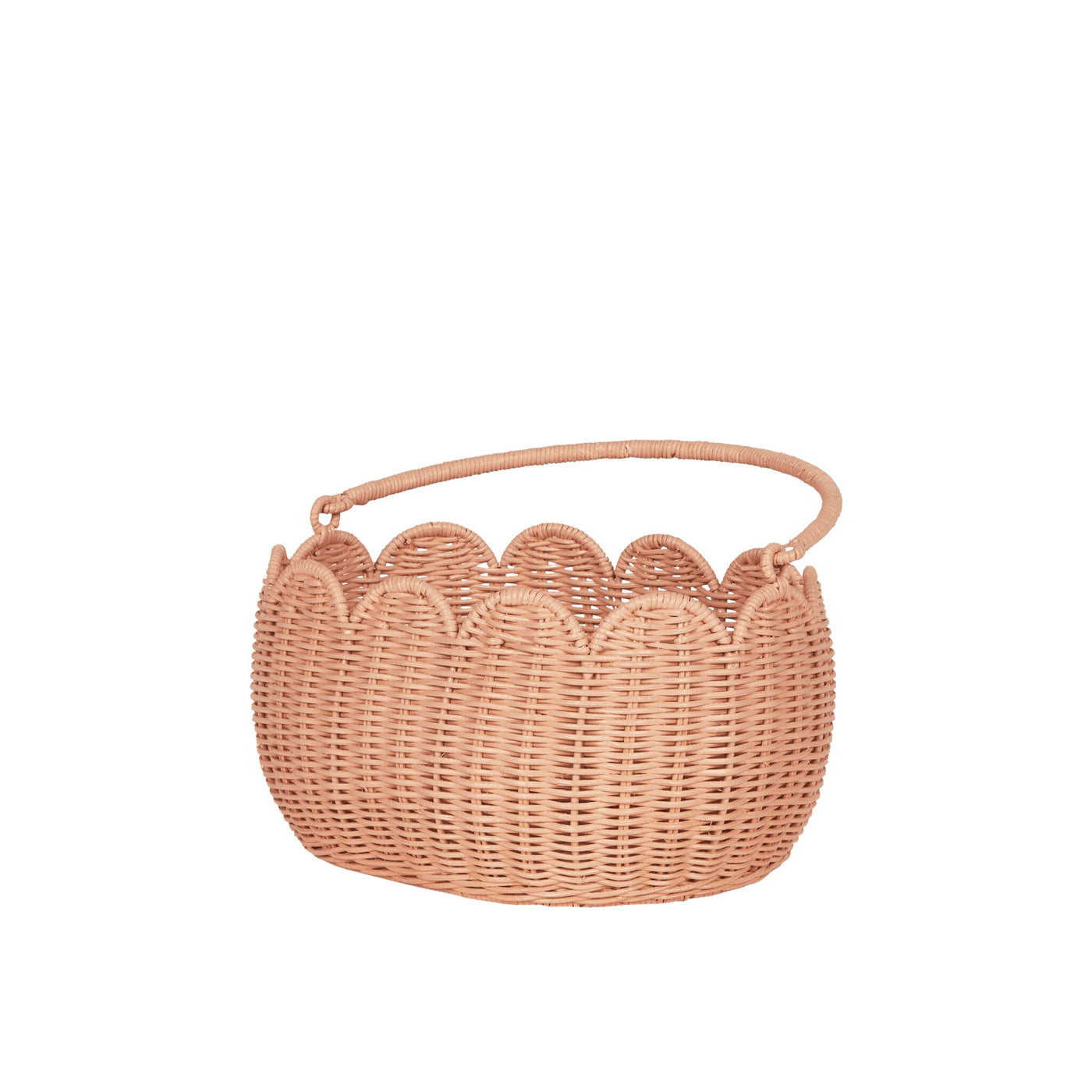 Olli Ella Ratten - Petal Basket | Seashell Pink - PREORDER Basket Olli Ella 