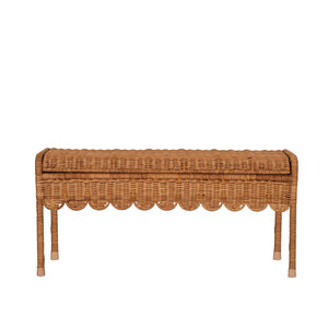 Olli Ella Rattan - Petal Storie Bench | Natural - PREORDER