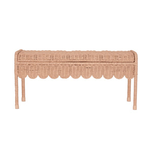 Olli Ella Rattan - Petal Storie Bench | Seashell Pink - PREORDER