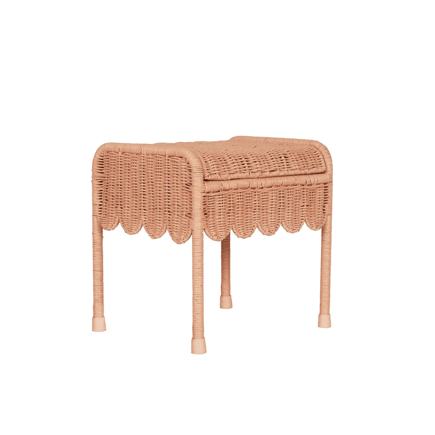 Olli Ella Ratten - Petal Storie Stool | Seashell Pink - PREORDER Basket Olli Ella 