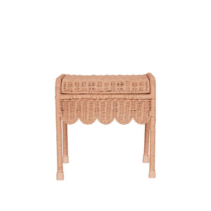 Olli Ella Rattan - Petal Storie Stool | Seashell Pink - PREORDER