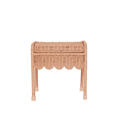 Olli Ella Ratten - Petal Storie Stool | Seashell Pink - PREORDER Basket Olli Ella 