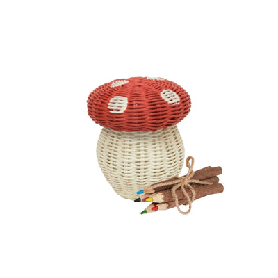 Olli Ella - Toadstool Basket Red & Chalk Basket Olli Ella 