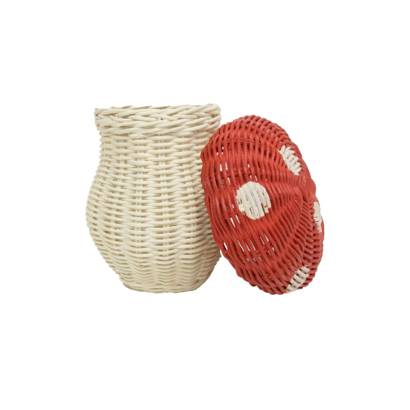 Olli Ella - Toadstool Basket Red & Chalk Basket Olli Ella 