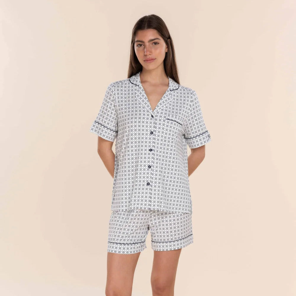 Gingerlilly - Penelope Bamboo Short Women's PJ Set | Navy