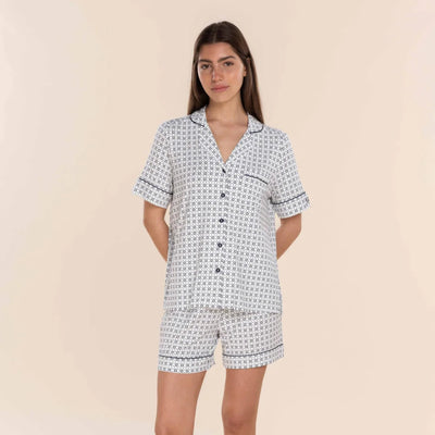 Gingerlilly - Penelope Bamboo Short Women's PJ Set | Navy