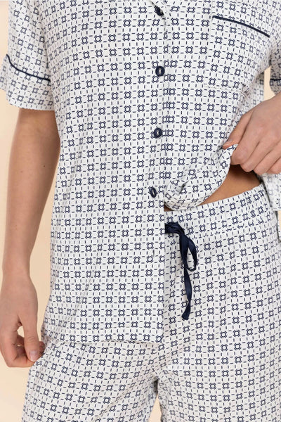 Gingerlilly - Penelope Bamboo Short Women's PJ Set | Navy