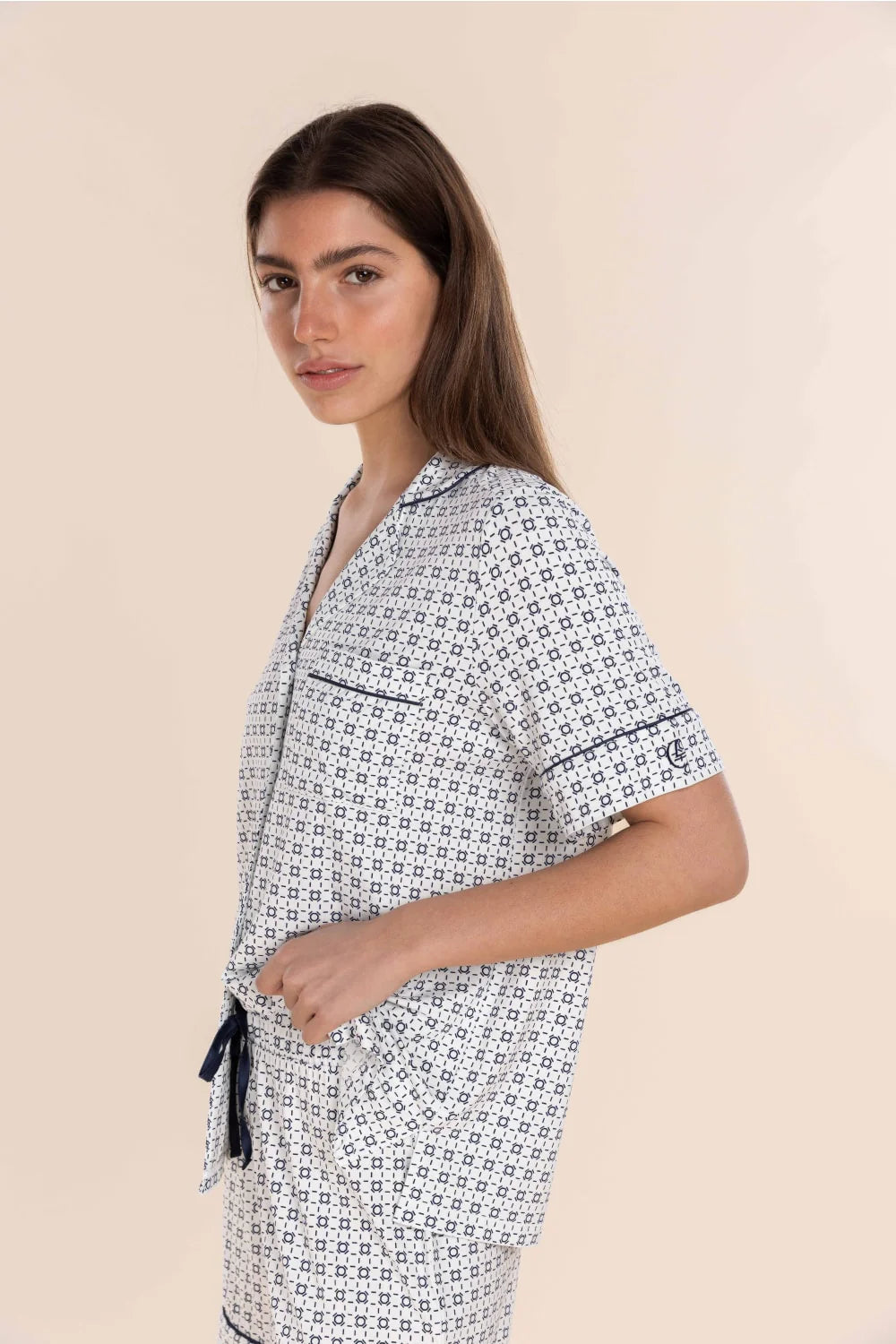 Gingerlilly - Penelope Bamboo Short Women's PJ Set | Navy