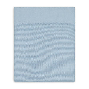 Cherrie Baby - Personalised 100% Cotton Knit Baby Blanket | Baby Blue