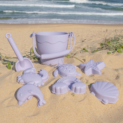 Playground - 8pc Bucket & Spade Set Lilac Beach Toys Playground 