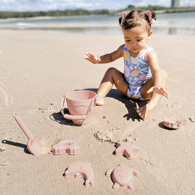 Playground - 8pc Bucket & Spade Set Rose Beach Toys Playground 