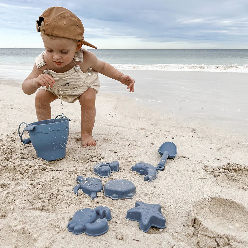 Playground - 8pc Bucket & Spade Set Steel Blue Beach Toys Playground 