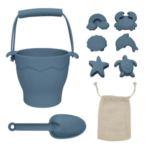 Playground - 8pc Bucket & Spade Set Steel Blue