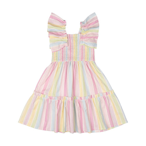 Rock Your Baby - Sorbet Stripe Shirred Dress