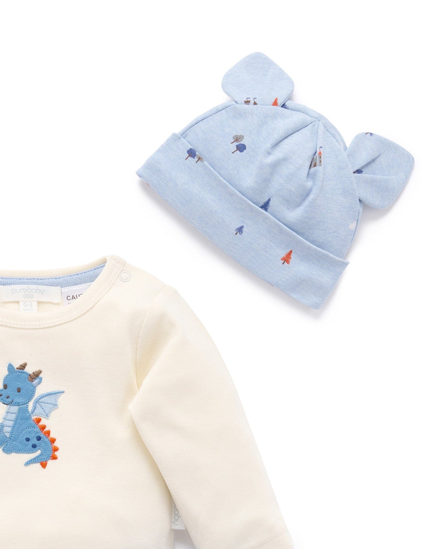Purebaby Castle 3 Piece Gift Set | Organic Cotton Baby Gift Set